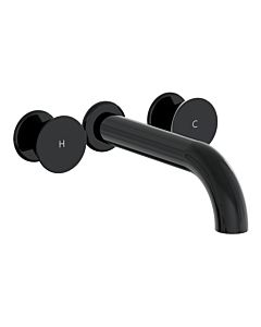 VitrA Liquid pre-assembled set A4268939 concealed two-handle basin mixer tap, long, black high gloss