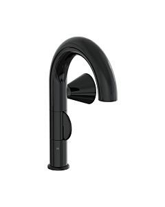 Mitigeur lavabo monocommande VitrA Liquid A4274939, saillie 175 mm, installation monotrou, sans bonde, noir brillant