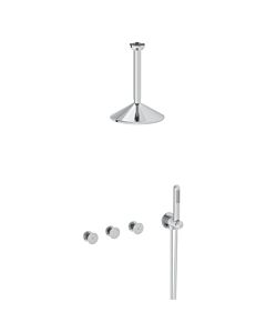 Kit d&#39;installation encastré VitrA Liquid A42777, avec pommeau de douche, chromé