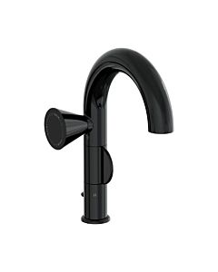VitrA Liquid Waschtisch-Einhebelmischer A4278639 Ausladung 175mm, Einlochmontage, mit Ablaufgarnitur G 1 1/4, schwarz hochglanz