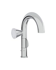 Mitigeur lavabo monocommande VitrA Liquid A42786, saillie 175 mm, installation monotrou, avec bonde G 1 1/4, chromé