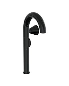 VitrA Liquid Waschtischarmatur A4279139 Ausladung 175mm, Einlochmontage, ohne Ablaufgarnitur, Griff rechts, schwarz hochglanz