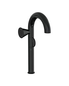 VitrA Liquid Waschtischarmatur A4279439 Ausladung 175mm, Einlochmontage, ohne Ablaufgarnitur, Griff links, schwarz hochglanz