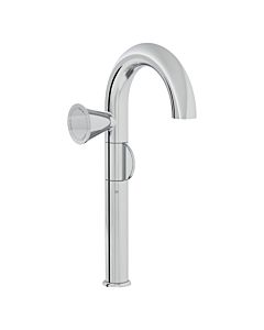 Mitigeur lavabo monocommande VitrA Liquid A42794, saillie 175 mm, installation monotrou, sans bonde, poignée à gauche, chromé