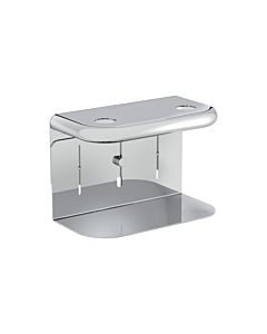 Porte-distributeur de savon liquide double VitrA A44567 200 x 105 x 125-160 mm, fixation murale, chromé