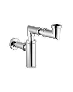 VitrA Raumspar-Siphon A45133 chrom, G 1 1/4, Abgangsrohr und Rosette