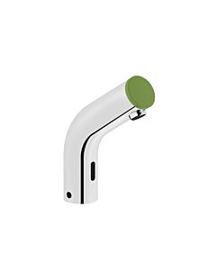 VitrA Sento Kids basin mixer A47187 chrome/green, with sensor, without drain fitting, for battery operation
