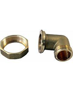 Wolf raccord coude 90Gr 2000 &quot;AG - 2000 2000 /2&quot; 2009012 avec contre-écrou, laiton