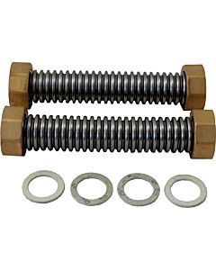 Wolf stainless steel corrugated hose set 127mm 2070733 for low temperature circuit