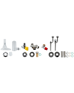 Wolf Anschlussset 2072334 mit thermischer Sicherung, mit KFE-Hahn, für Unterputzinstallation