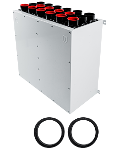 Wolf Cwl distributeur d&#39;air 2577607 DN 160, 2 x 9 supports DN 75, avec 5 bouchons