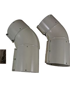 Wolf Exhaust bend DN63/96 concentric 2600402 2 pieces, 45 degrees, for heating boilers