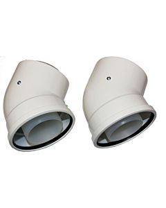 Wolf coude d&#39;échappement DN80/125 concentrique 2600527 45 degrés, pour façade