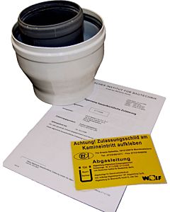 Wolf transition DN93/96 vers DN80/125 2600546 pour façade