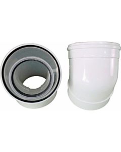 Wolf Exhaust bend DN100/150 concentric 2651110 2 pieces, 45 degrees, made of PP