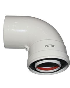 Wolf LAF Bogen DN60/100 90Gr 2651243 für Heizwert