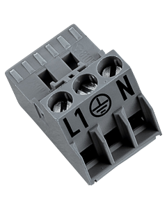 Wolf Stecker 3-polig RAST 5 274741999 in LICHTBLAU L/PE/