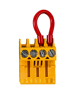 Bouchon de court-circuit Wolf classe GFA/gaz d&#39;échappement. 279408199 connecteur jaune à 4 broches, pour NG-4E/31E