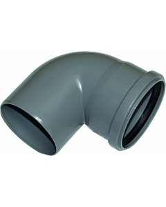 Wolf intake pipe curved DN110 87Gr 2800637 for Pellevent-m, made of PP