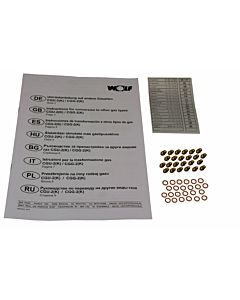 Wolf Conversion kit natural gas LL or liquid gas 8612654 to natural gas E, for CGU-2(K)