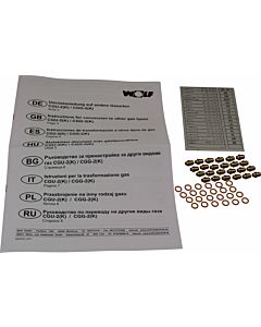 Wolf kit de conversion gaz naturel LL ou gaz liquide 8612660 vers gaz naturel E, pour CGG-2(K)-18/24