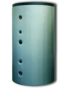 Wolf Bsh buffer tank 7701323 1000 I, with 2 smooth tube heat exchangers, silver