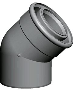 Wolf coude 2651472 45°, DN80/125, jeu de 2 pièces, enfichable, blanc