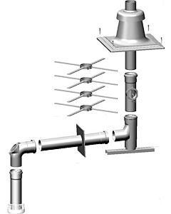 Wolf connection set, shaft installation 2651858 DN 80 , stainless steel, up to 100 kW, room air dependent, PP