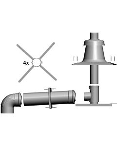 Wolf 2651554 DN 110/160, indépendant de l&#39;air ambiant, pour blanc