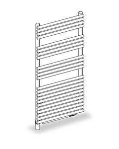 Zehnder forma designer electric radiator ZF130250DD00000 LFE-120-050/IPS, 1230 x 496 mm, black quartz