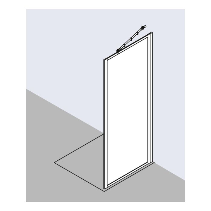 Kermi Seitenwand Nova 2000 90x185 Silber Mattglanz Kerolan Fontana