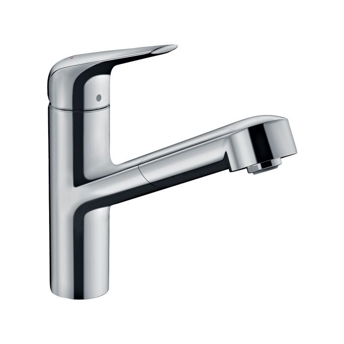 hansgrohe Focus M42 Küchenarmatur 150 71814000 mit Ausziehauslauf, chrom, 1 jet