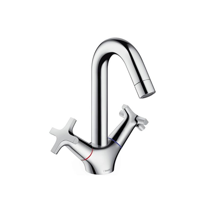 hansgrohe Logis Classic Waschtischarmatur 71272000 2 Griff Armatur, chrom, mit Push-Open-Garnitur