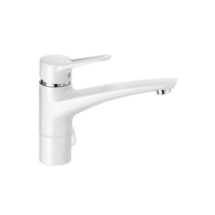 Kludi MX Küchenarmatur 399069262 chrom/weiß, schwenkbarer Auslauf, mit