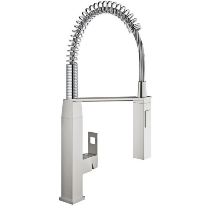 Grohe Eurocube kitchen mixer 31395DC0 supersteel, Cspout, with