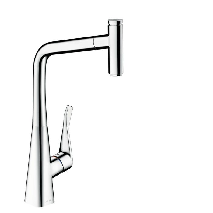 hansgrohe Metris Select 240 Küchenarmatur 14857000 chrom, schwenkbar, herausziehbarer Auslauf