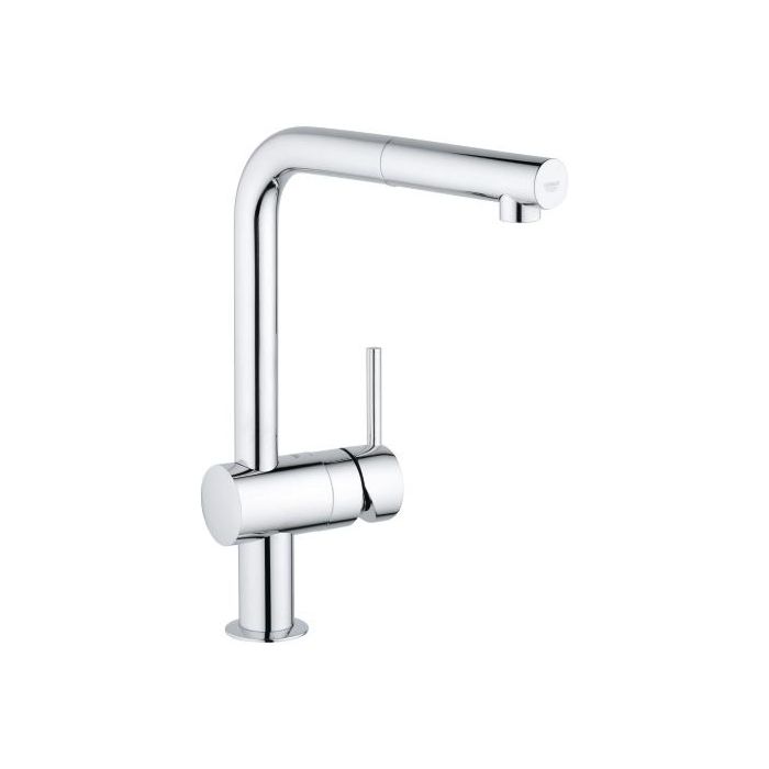 Grohe Minta Küchenarmatur 31397000 chrom, Niederdruck, herausziehbarer Auslauf