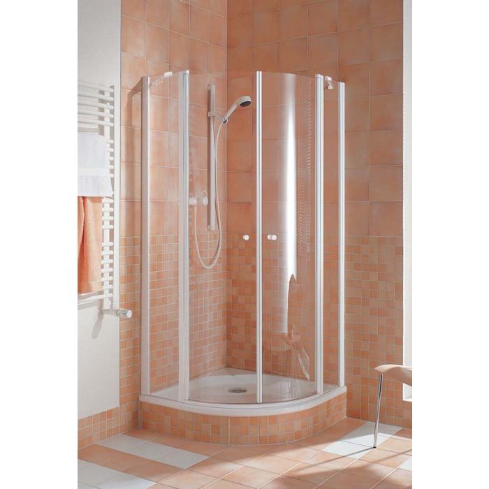 Kermi Viertelkreis Duschkabine Ibiza 2000 100x100x185 R 50