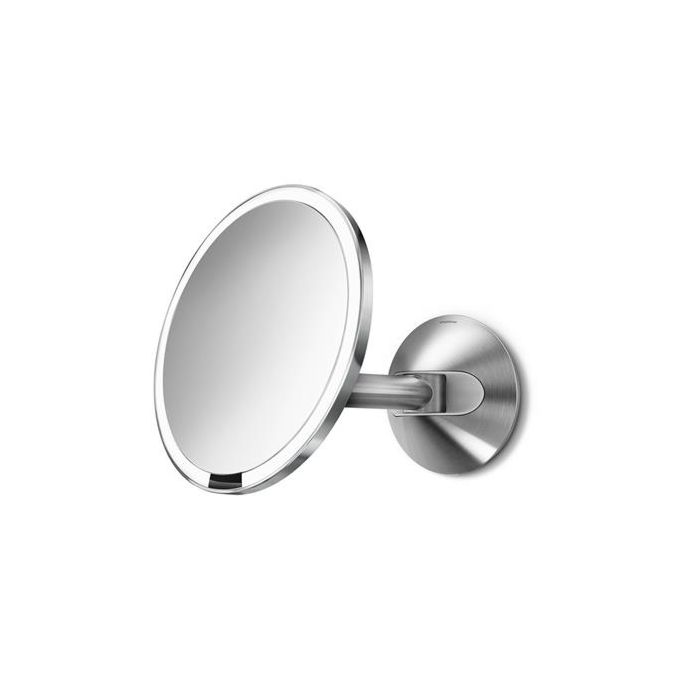 Simplehuman Make Up Mirror St3002 Wall, Simplehuman Silver Tone Chrome Led Vanity Mirror 41x25cm