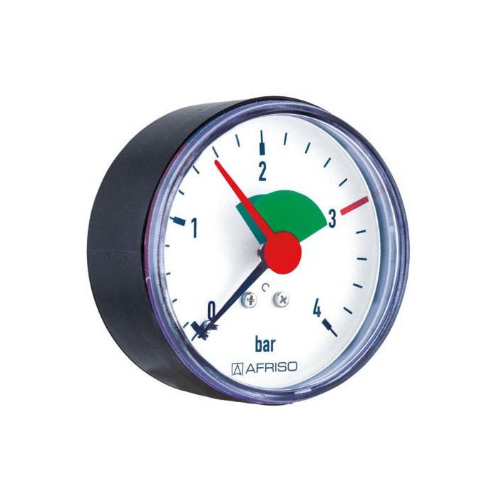 Afriso Manometer 1930 4 bar, horizontal 63915 housing 63mm diameter, 1