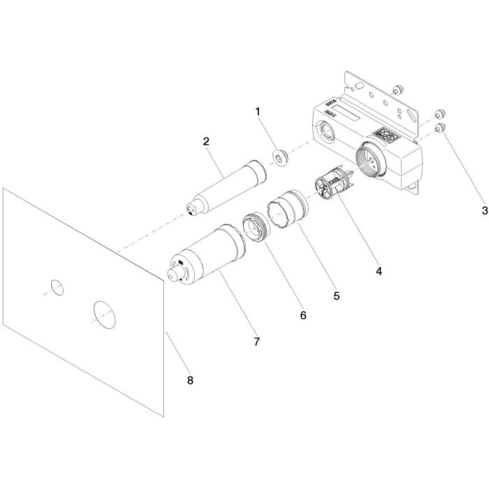 Dornbracht body 3586097090 for wall-mounted single lever mixer 