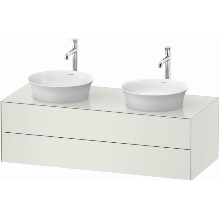 Duravit White Tulip Vanity Unit WT4988B3636 130 X 55 Cm White Silk Duravit White Tulip Vanity Unit WT4988B3636 130 X 55 Cm White Silk