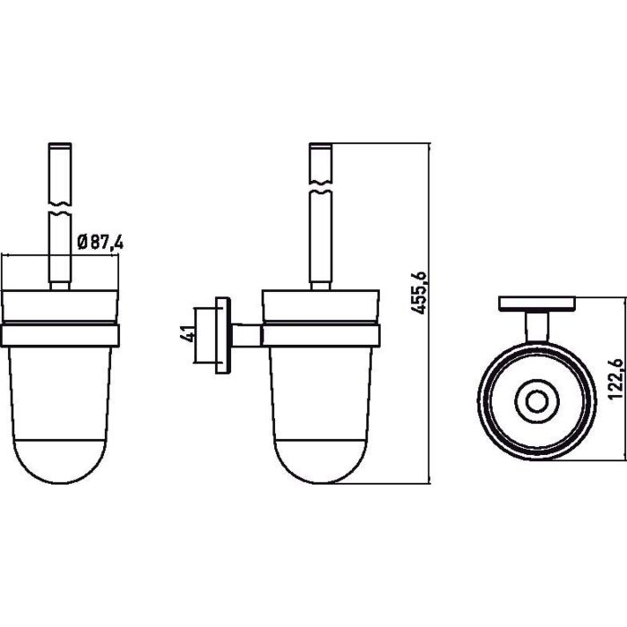 Emco System 2 Toilettenbürste – Chrom, Wandmontiert, Hygienisch & Stylisch