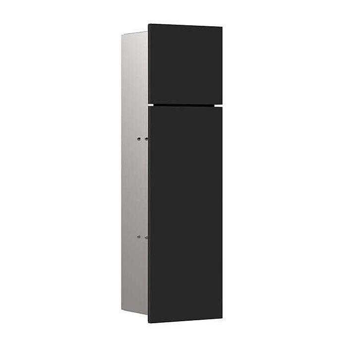 Emco Asis Pure Modulo WC Da Incasso, Con Porta Scopino E Carta Igienica Scomparto Aggiuntivo Funzione Push To Open Chiusura A Sinistra Grigio Opaco 2268606394