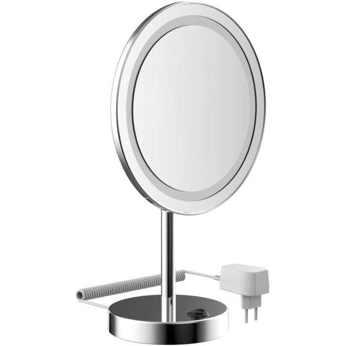 Emco Pure Led Shaving Cosmetic Mirror, Free Standing Cosmetic Mirror With Lights