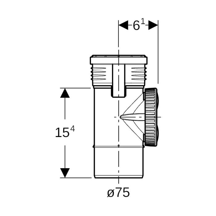 Réduction Silent Geberit PP - DN 50-40, Pour Évacuation Eaux Usées Avec Isolation Acoustique