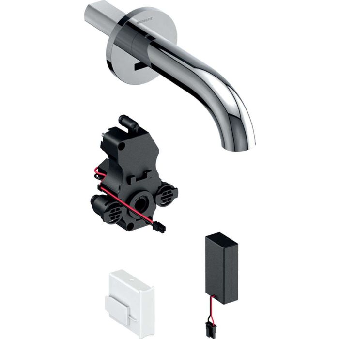 Geberit Piave basin mixer 116263211 wall mounting, operation, Geberit Piave , high-gloss chrome-plated, without mixer, 17cm