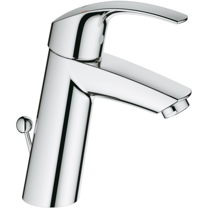Grohe Eurosmart Waschtischarmatur 23322001 M-Size, chrom, mit Ablaufgarnitur