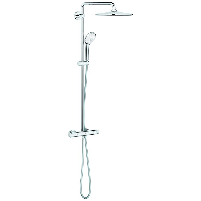 Grohe Euphoria shower system 26075001 exposed thermostat, wall mounting