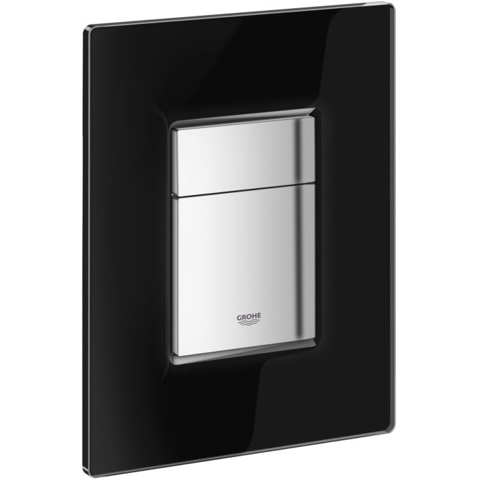 GROHE Wall plate Cosmopolitan 38845KS0 velvet black with glass surface